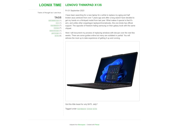 lenovo-thinkpad-x13s screenshot