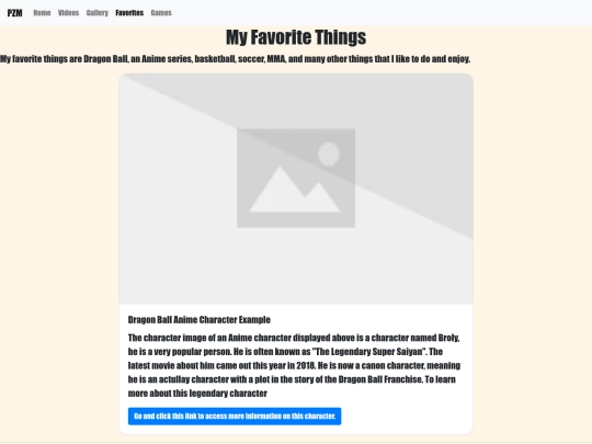 website/favorite screenshot