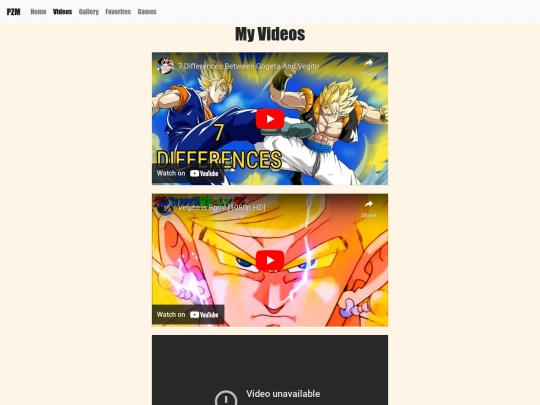 website/videos screenshot