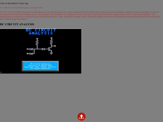 dos/DCCIRCUITANALYSIS screenshot
