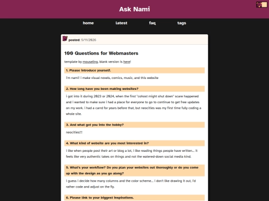 ask/100q-web screenshot
