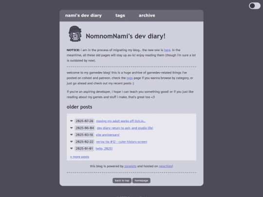 blog screenshot