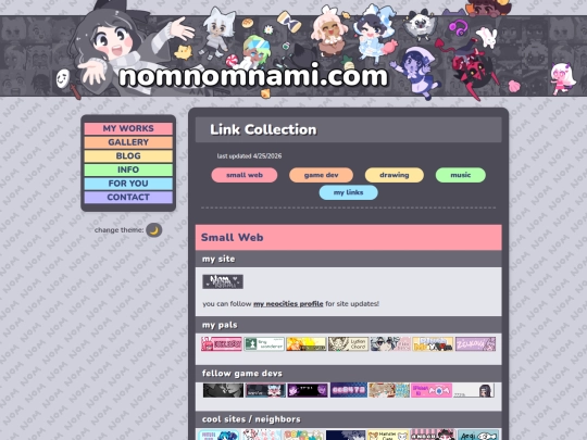 links screenshot