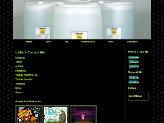 links screenshot
