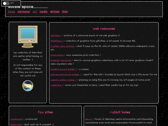 links screenshot