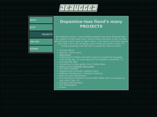 projects screenshot