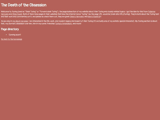 turing/deathoftheobsession screenshot