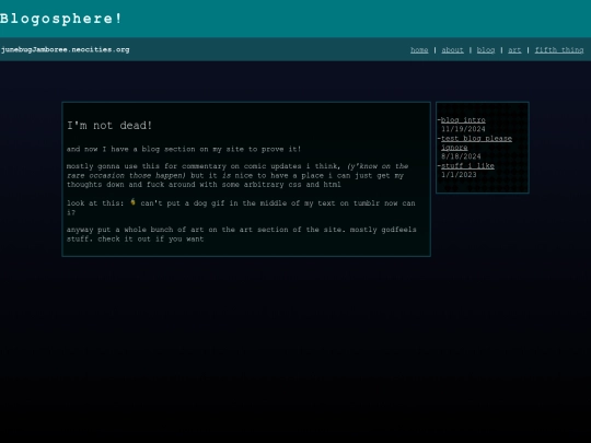 blog screenshot