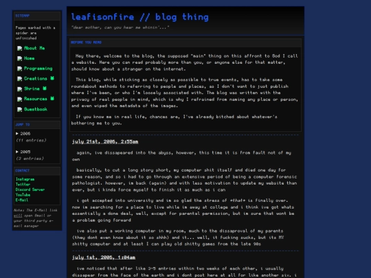 blog screenshot