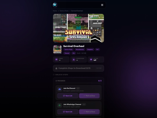 packs/survival-overhaul screenshot