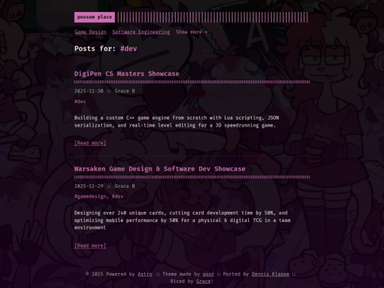 tags/dev screenshot