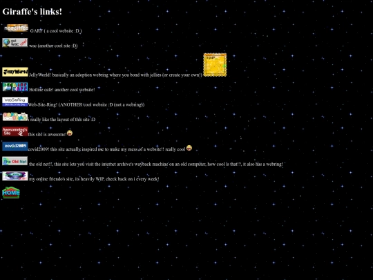 links screenshot