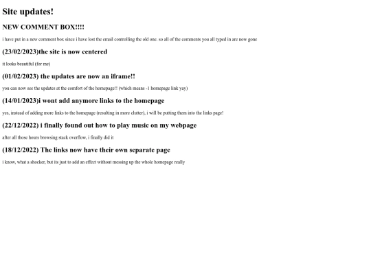 updates screenshot