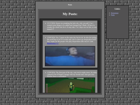 posts screenshot
