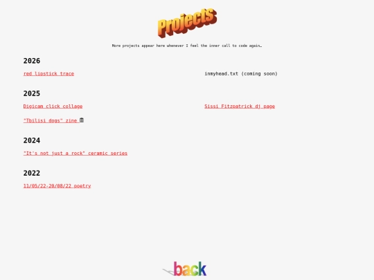 projects screenshot