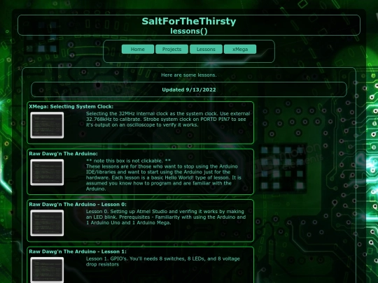 lessons.php screenshot