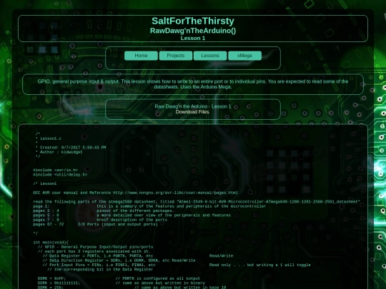lessons/RawDawgnTheArduino/lesson1.php screenshot