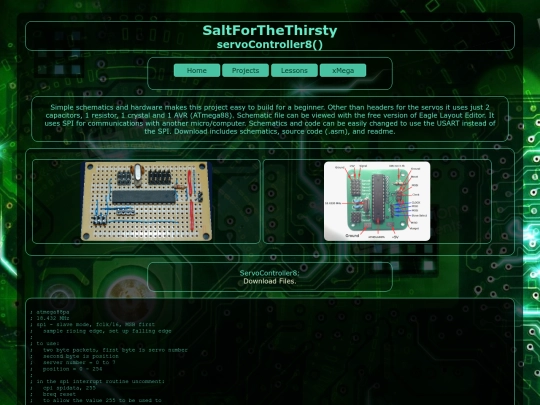 projects/servoController8.php screenshot