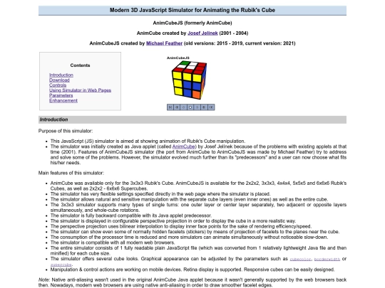 AnimCubeJS screenshot