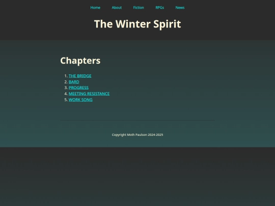 Fiction/The Winter Spirit/Archive screenshot