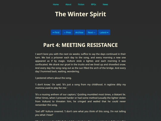 Fiction/The Winter Spirit/Part Four screenshot