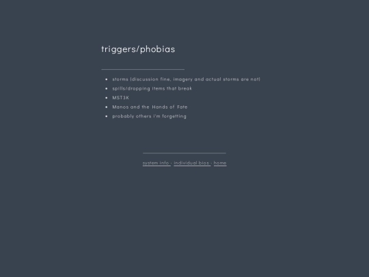 info/triggers screenshot