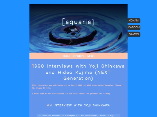 aquaria/interviews/kojima_nextgen-i40 screenshot