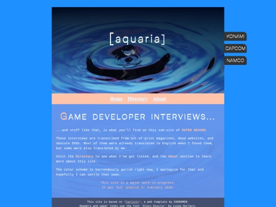 aquaria/main screenshot