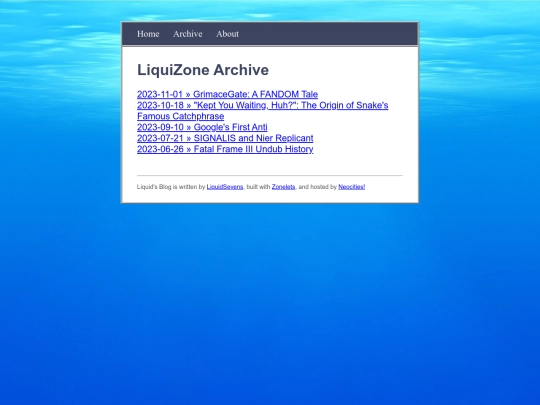 blog/archive screenshot