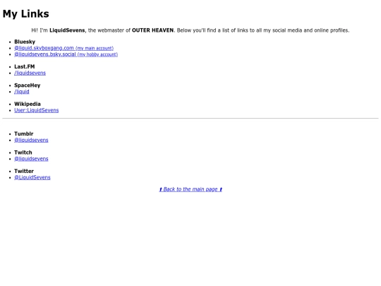 links screenshot