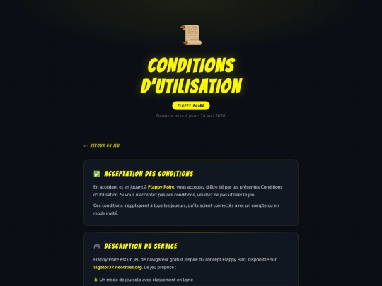 conditions-utilisationflappypoire screenshot