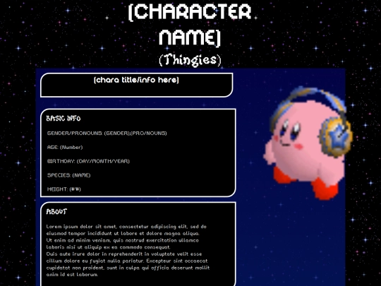 characterprofiles/charatest screenshot