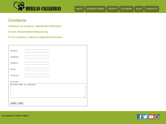 contacto screenshot