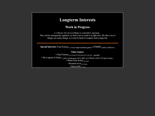 interests screenshot