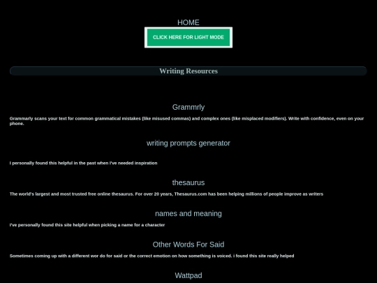 writing.resources screenshot