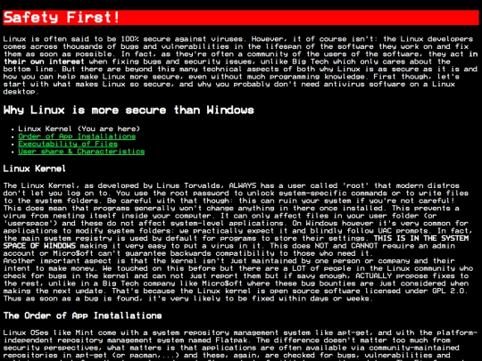 linuxmint/safety screenshot