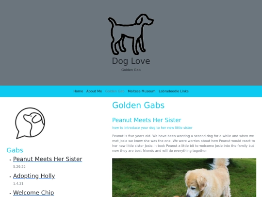 Bootstrap Pages/DogLoveGolden screenshot