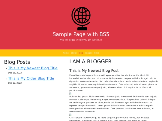 Bootstrap Pages/practice screenshot