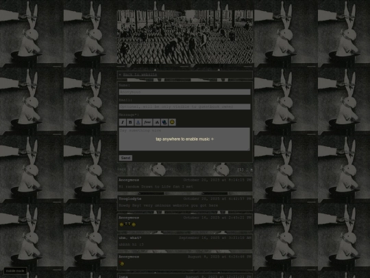 guestbook screenshot