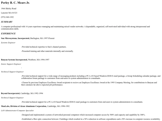 myresume screenshot