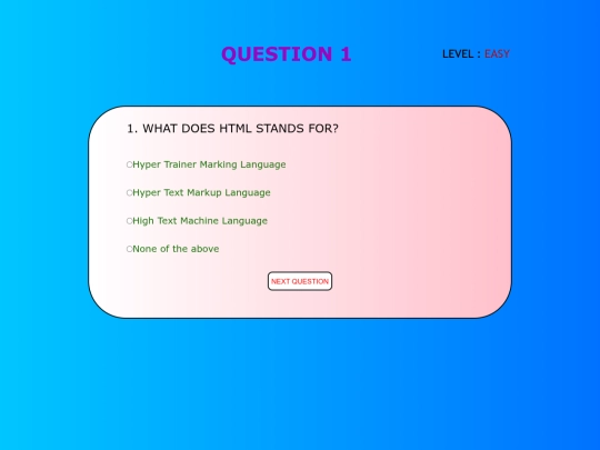 Quiz_application/Easy_1 screenshot