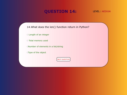 Quiz_application/Medium_14 screenshot