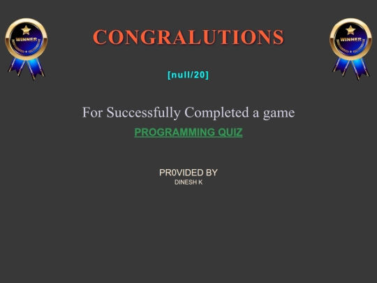 Quiz_application/result screenshot