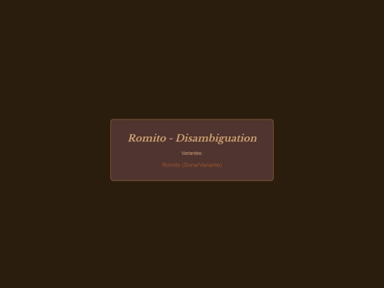 wiki/disambiguation/romito screenshot