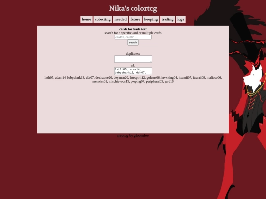 neotcg/tradingcardstext screenshot