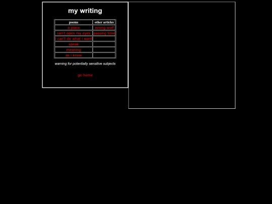new/writing screenshot