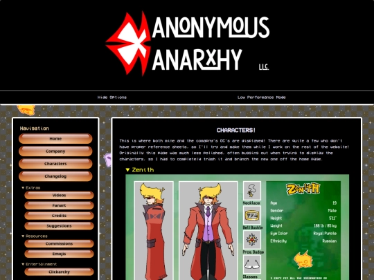 Characters screenshot