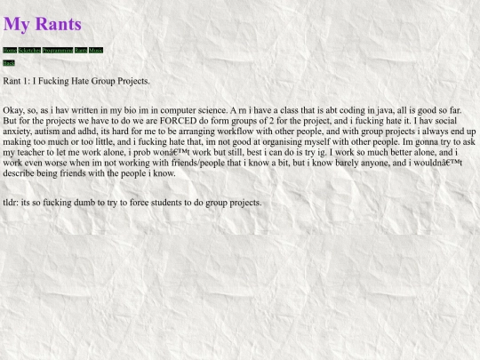 Rant/GroupProjectHate screenshot