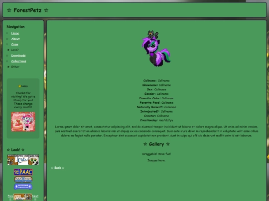 Petz/1.Template screenshot