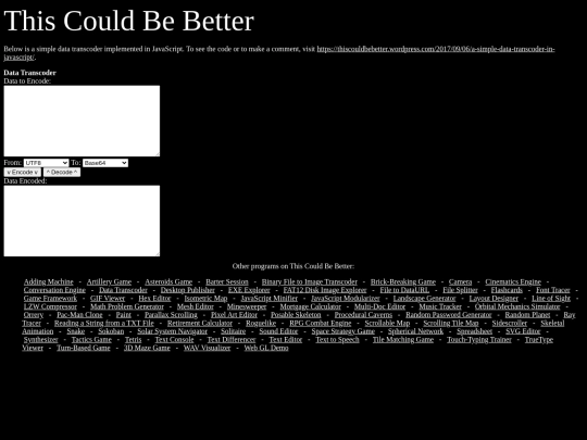 datatranscoder screenshot